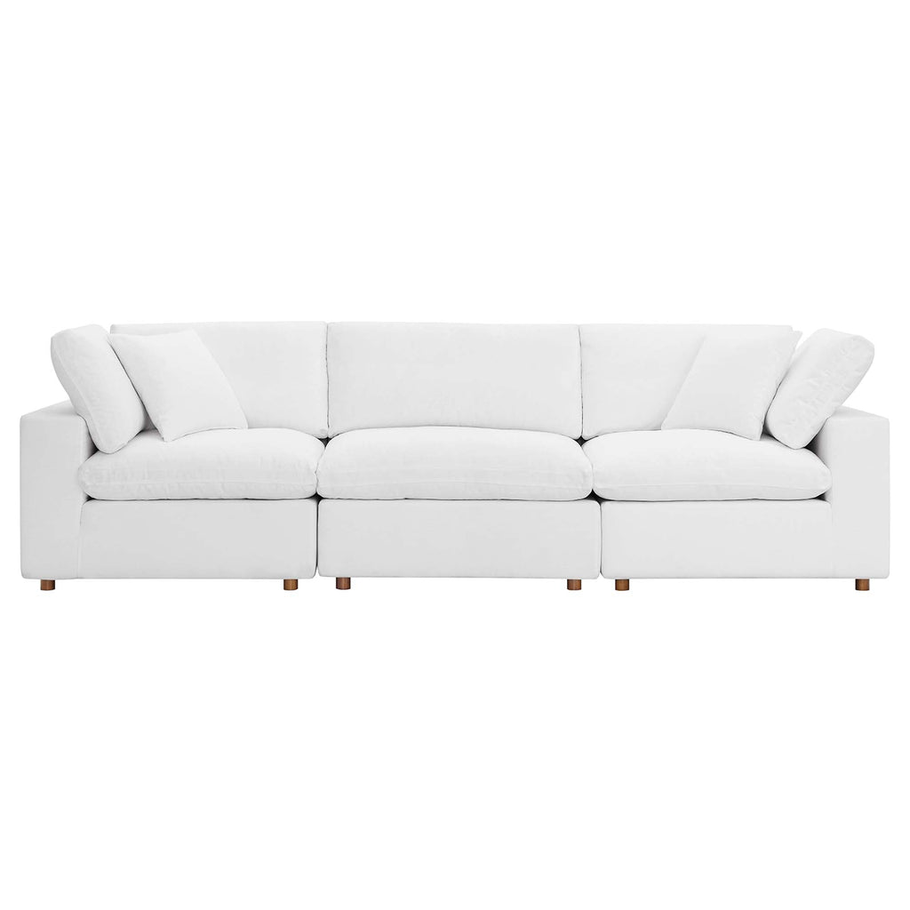 modular 3 Piece Down Filled Overstuffed Sectional Sofa Set