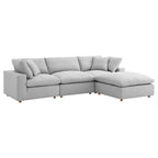 modular 4 Piece Down Filled Overstuffed Sectional Sofa Set