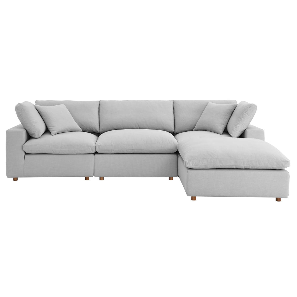 modular 4 Piece Down Filled Overstuffed Sectional Sofa Set