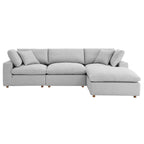 modular 4 Piece Down Filled Overstuffed Sectional Sofa Set