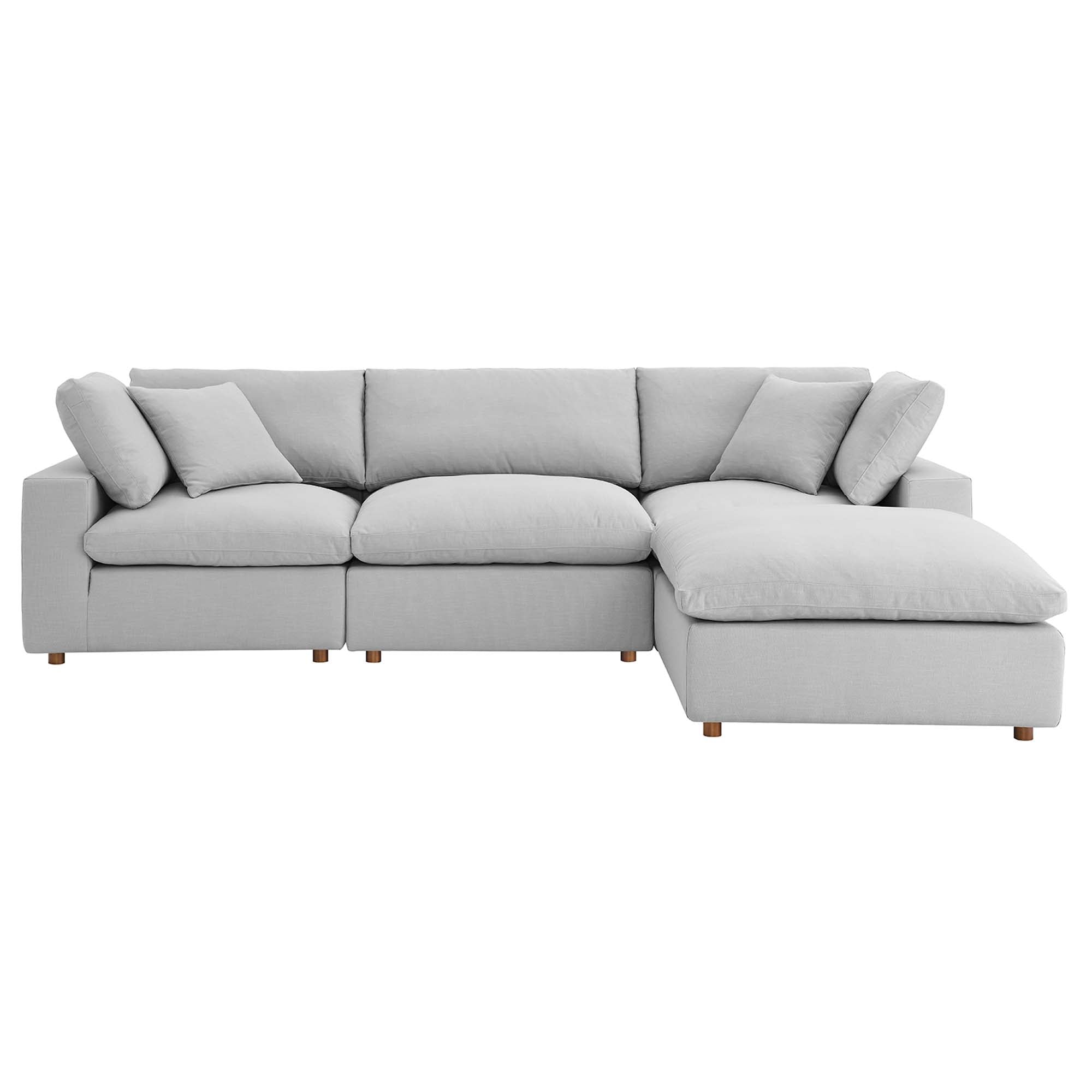 modular 4 Piece Down Filled Overstuffed Sectional Sofa Set