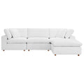 modular 4 Piece Down Filled Overstuffed Sectional Sofa Set