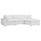 modular 4 Piece Down Filled Overstuffed Sectional Sofa Set