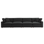 modular 4 Piece Down Filled Overstuffed Sectional Sofa Set