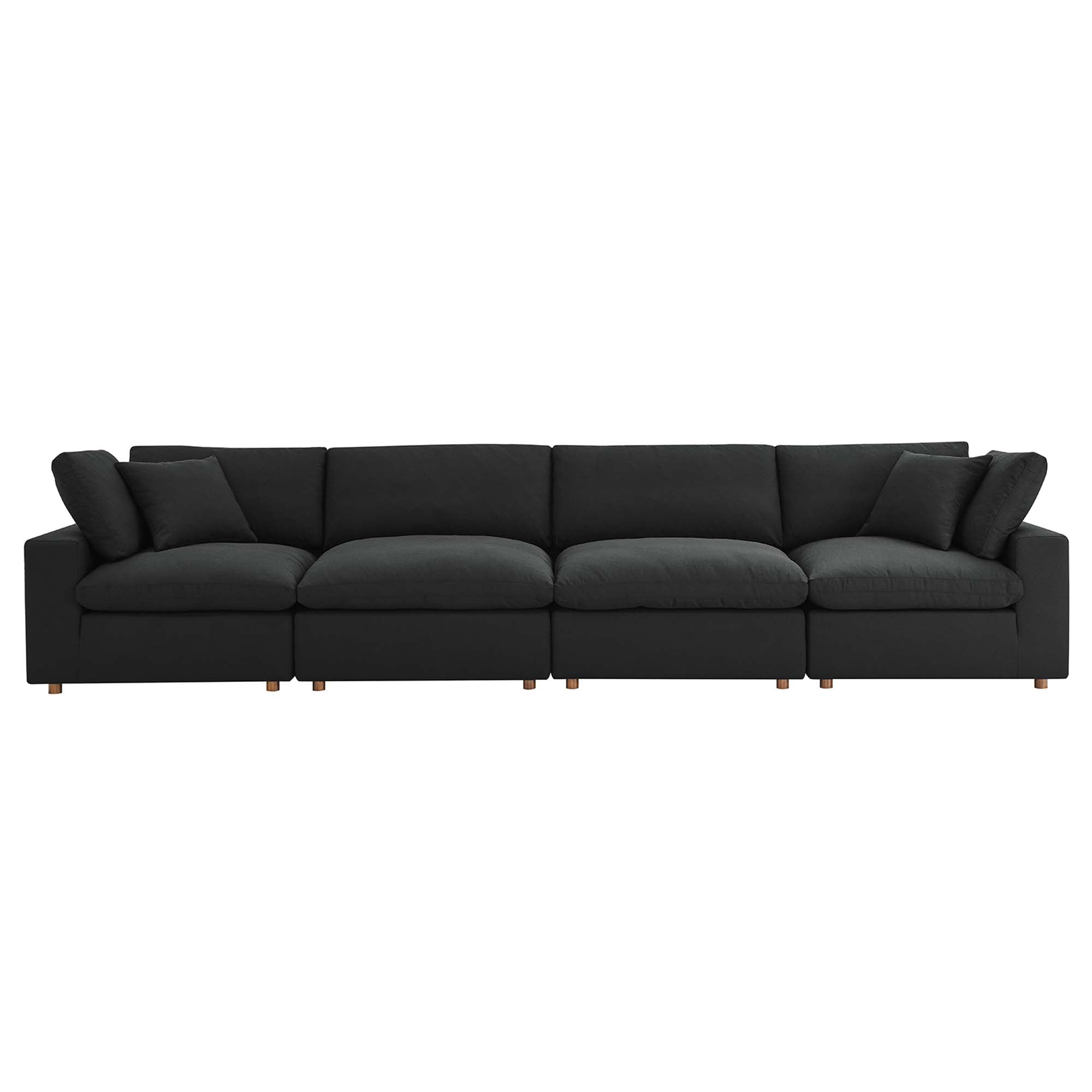 modular 4 Piece Down Filled Overstuffed Sectional Sofa Set