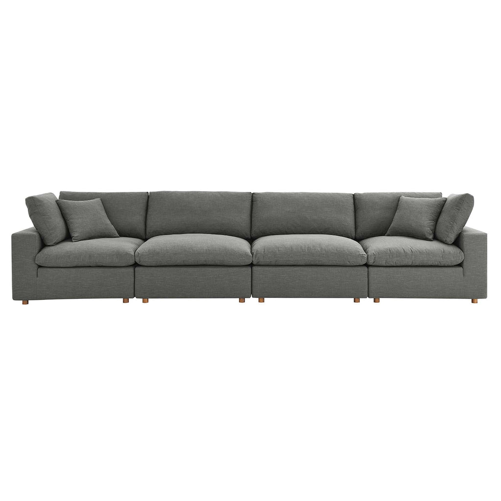 modular 4 Piece Down Filled Overstuffed Sectional Sofa Set