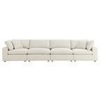 modular 4 Piece Down Filled Overstuffed Sectional Sofa Set