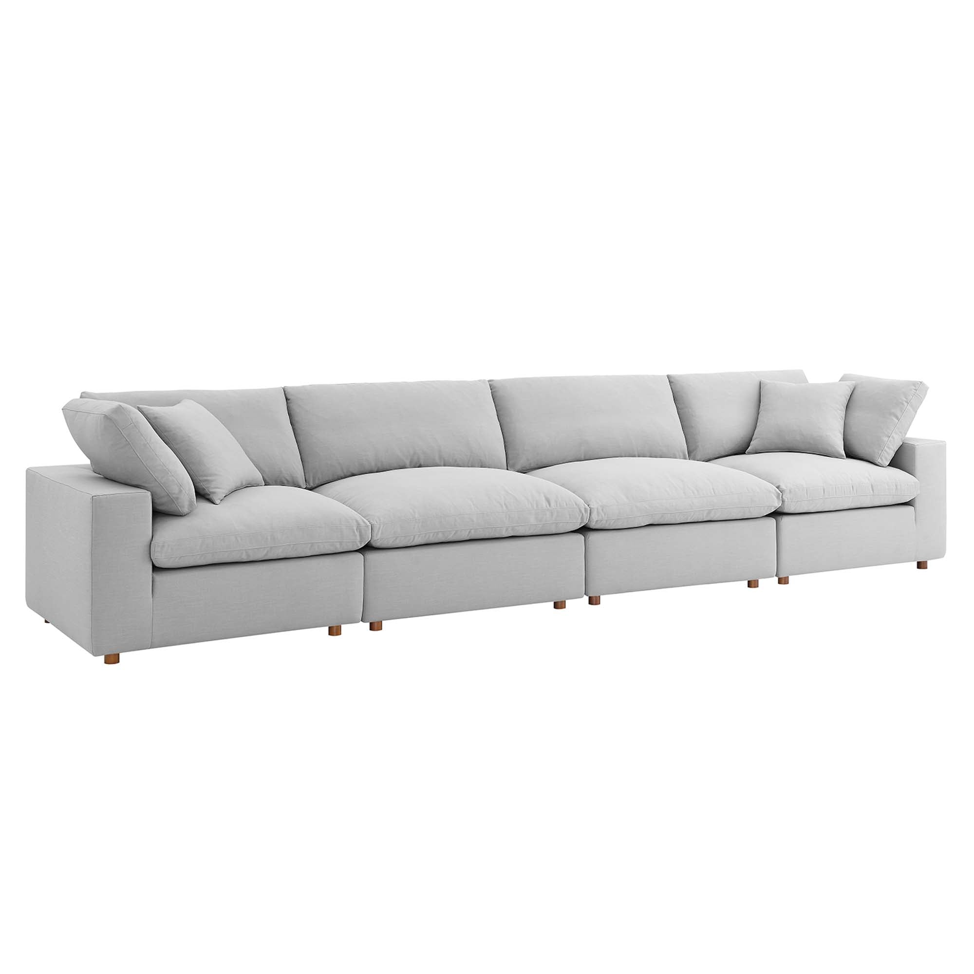 modular 4 Piece Down Filled Overstuffed Sectional Sofa Set