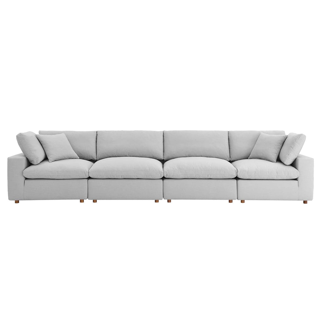 modular 4 Piece Down Filled Overstuffed Sectional Sofa Set
