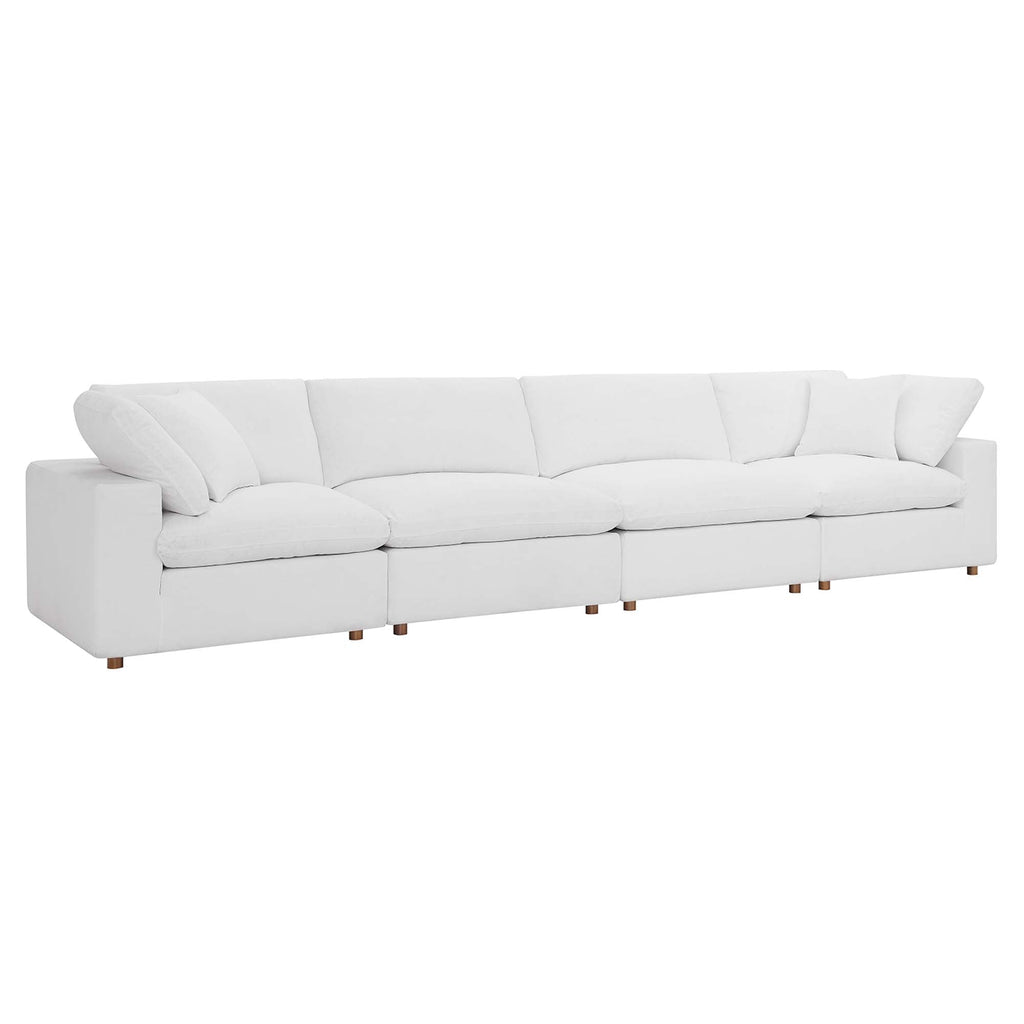 modular 4 Piece Down Filled Overstuffed Sectional Sofa Set