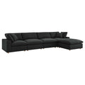 modular 5 Piece Down Filled Overstuffed Sectional Sofa Set