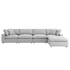 modular 5 Piece Down Filled Overstuffed Sectional Sofa Set