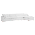 modular 5 Piece Down Filled Overstuffed Sectional Sofa Set