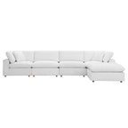 modular 5 Piece Down Filled Overstuffed Sectional Sofa Set