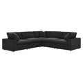 modular 5 Piece Down Filled Overstuffed Sectional Sofa