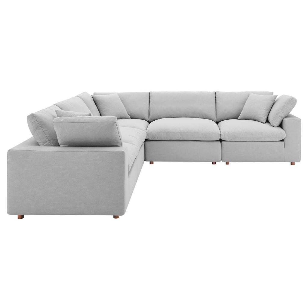 modular 5 Piece Down Filled Overstuffed Sectional Sofa