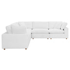 modular 5 Piece Down Filled Overstuffed Sectional Sofa