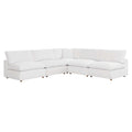 modular 5-Piece Down Filled Overstuffed Armless Sectional Sofa