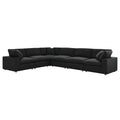 modular 6 Piece Down Filled Overstuffed Sectional Sofa Set