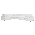 modular 6 Piece Down Filled Overstuffed Sectional Sofa Set