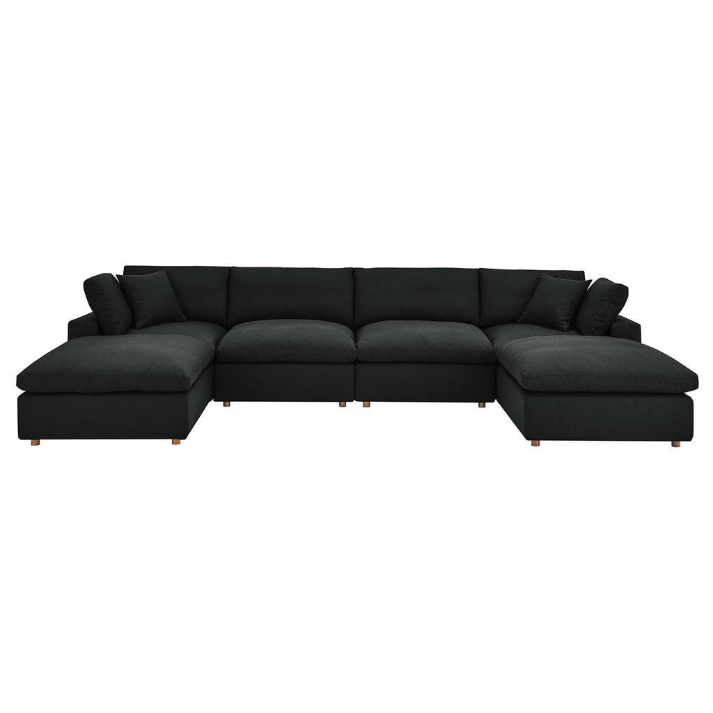 modular 6-Piece Down Filled Overstuffed Sectional Sofa