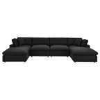 modular 6-Piece Down Filled Overstuffed Sectional Sofa