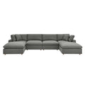 modular 6-Piece Down Filled Overstuffed Sectional Sofa