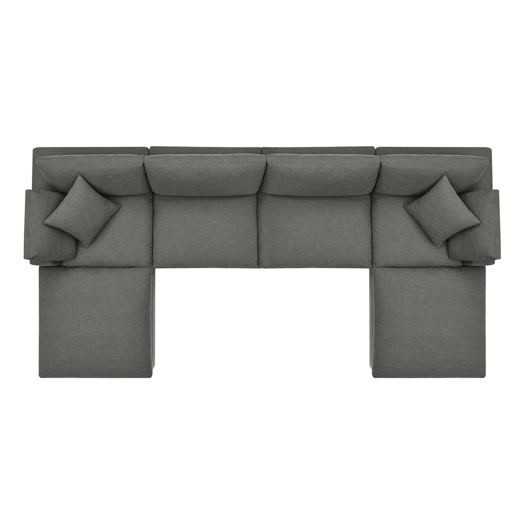 modular 6-Piece Down Filled Overstuffed Sectional Sofa