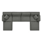 modular 6-Piece Down Filled Overstuffed Sectional Sofa