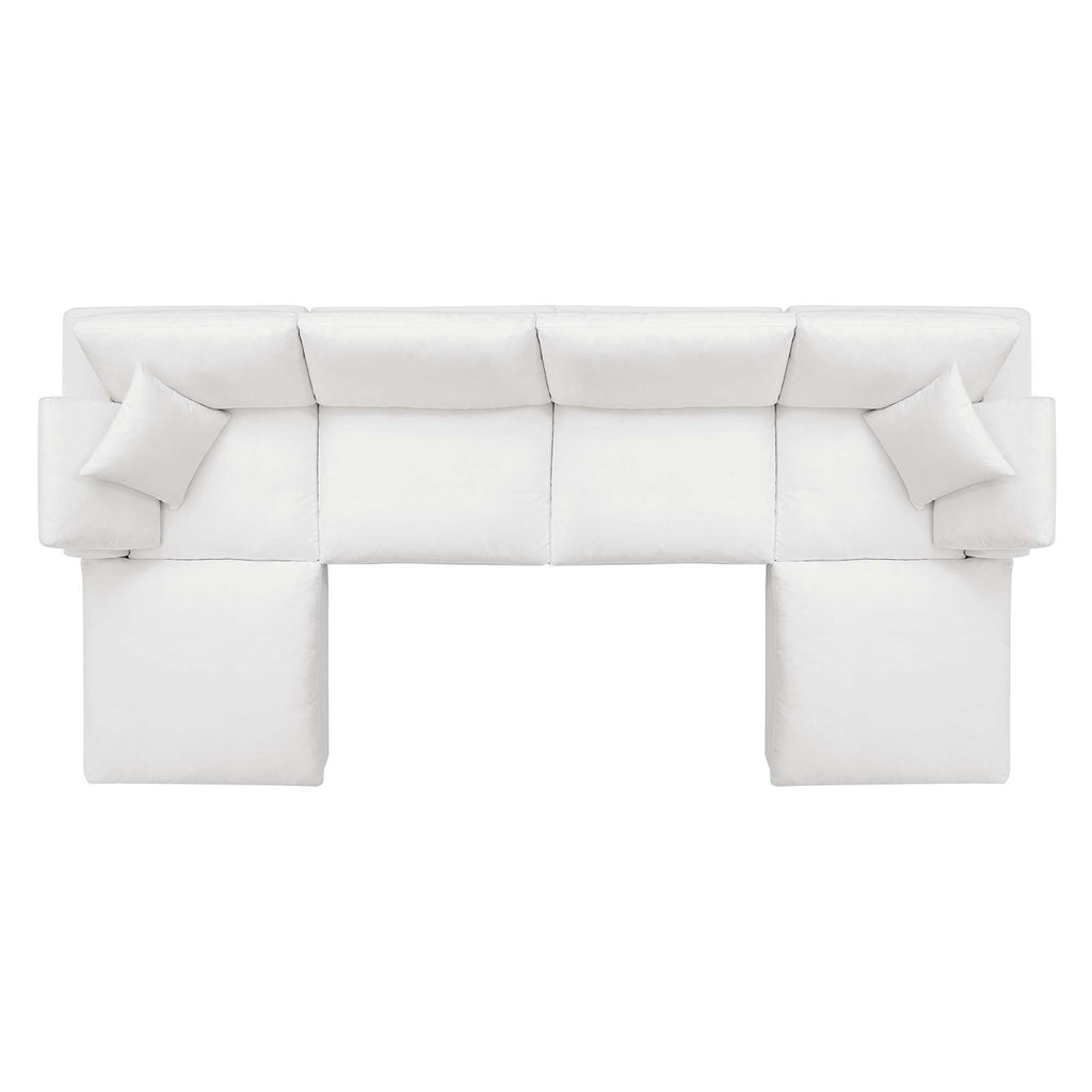 modular 6-Piece Down Filled Overstuffed Sectional Sofa