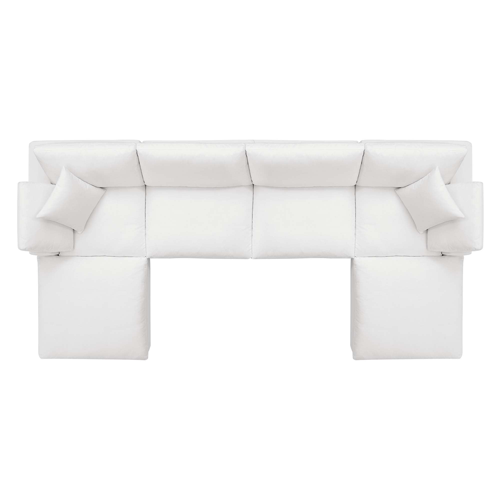 modular 6-Piece Down Filled Overstuffed Sectional Sofa