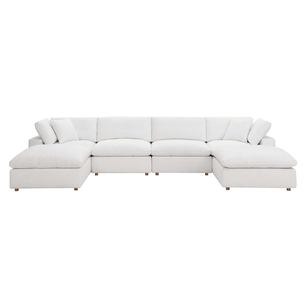 modular 6-Piece Down Filled Overstuffed Sectional Sofa
