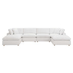 modular 6-Piece Down Filled Overstuffed Sectional Sofa