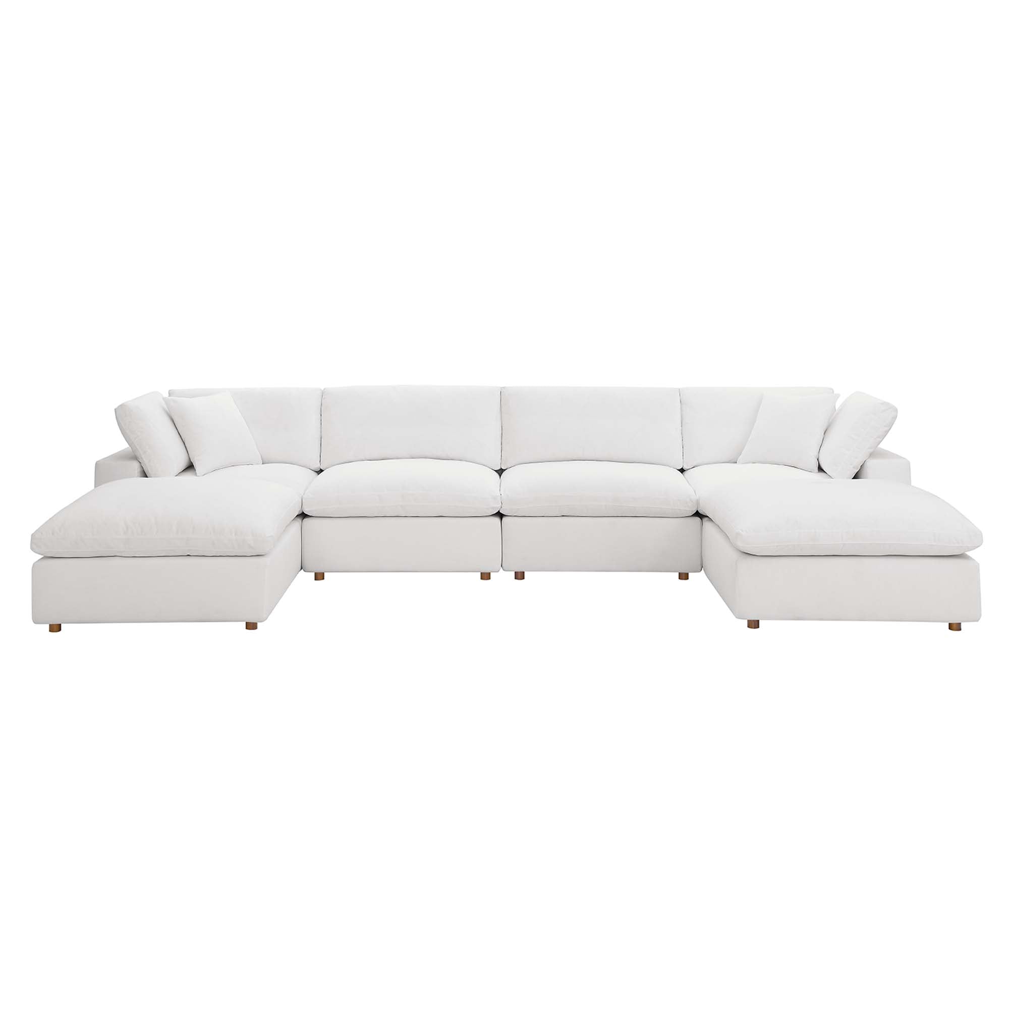 modular 6-Piece Down Filled Overstuffed Sectional Sofa