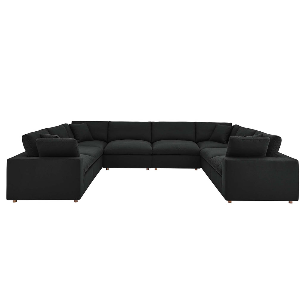 modular 8-Piece Down Filled Overstuffed Sectional Sofa