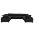 modular 8-Piece Down Filled Overstuffed Sectional Sofa