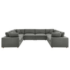 modular 8-Piece Down Filled Overstuffed Sectional Sofa