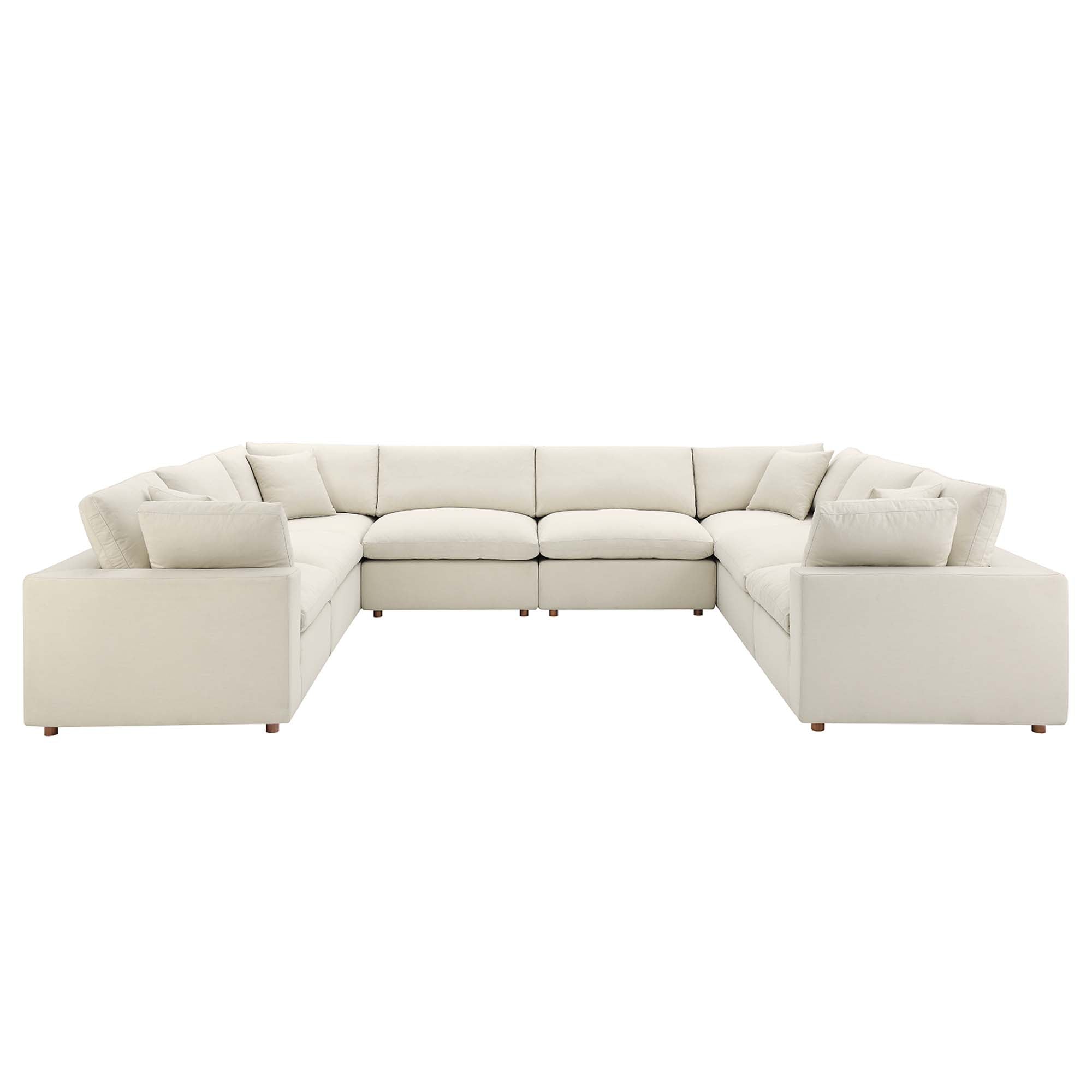 modular 8-Piece Down Filled Overstuffed Sectional Sofa