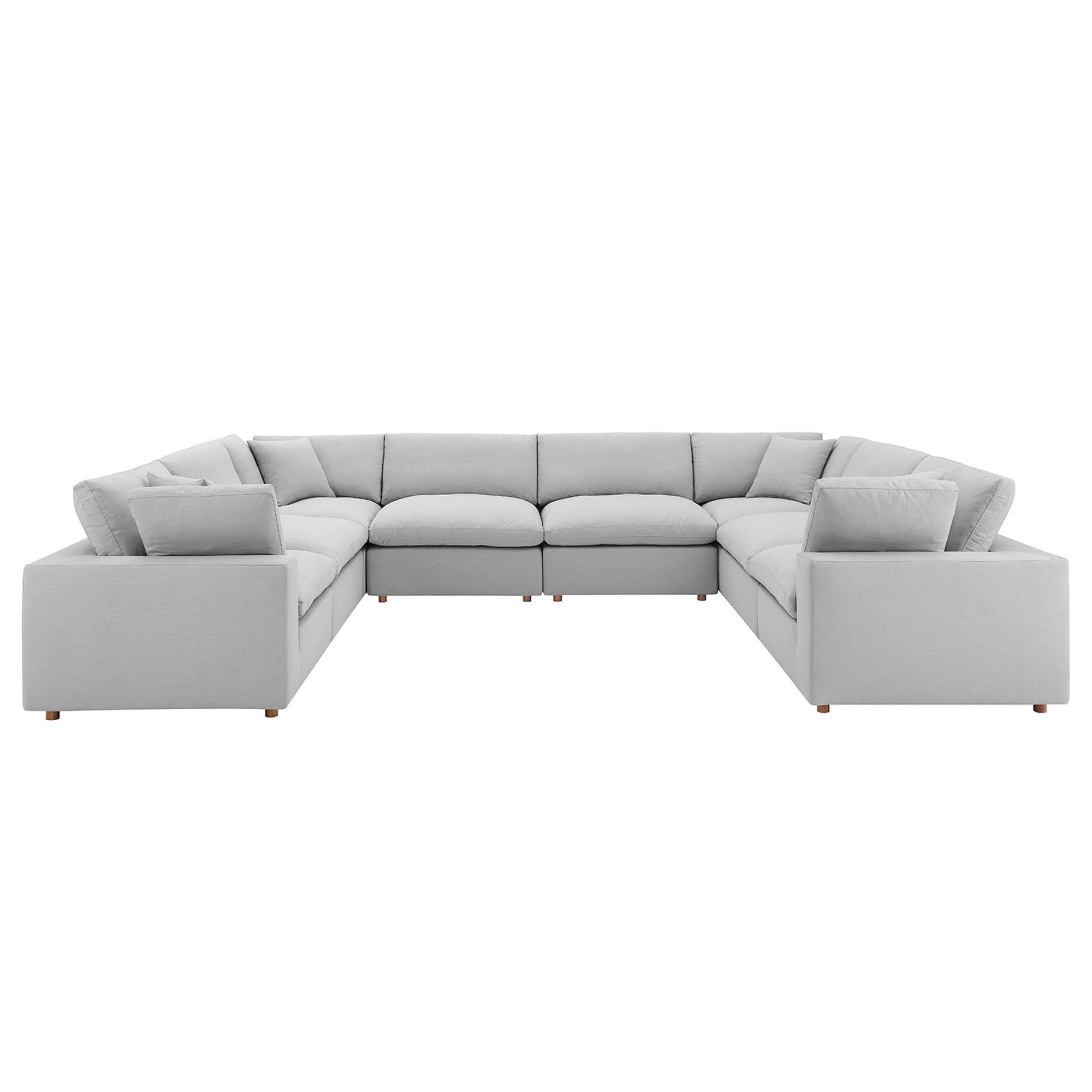 modular 8-Piece Down Filled Overstuffed Sectional Sofa