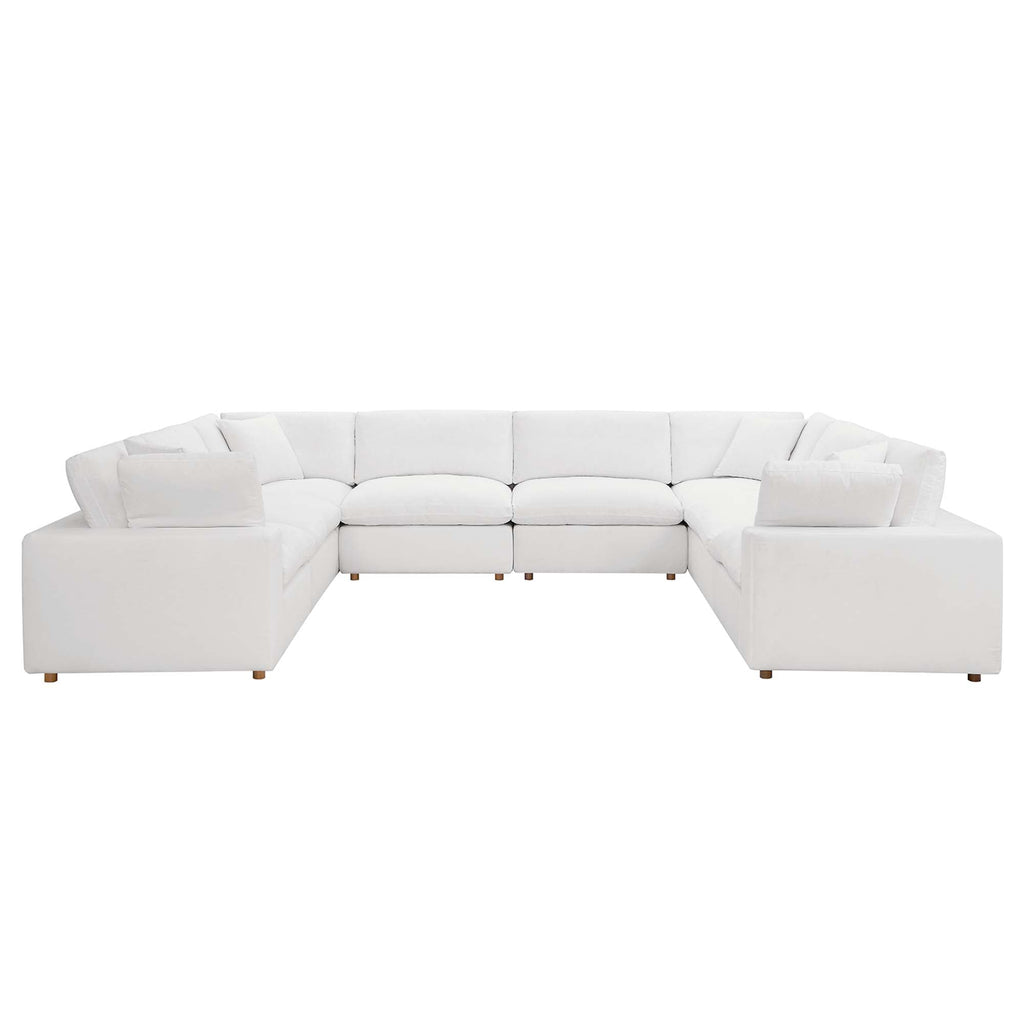 modular 8-Piece Down Filled Overstuffed Sectional Sofa