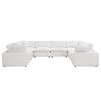 modular 8-Piece Down Filled Overstuffed Sectional Sofa