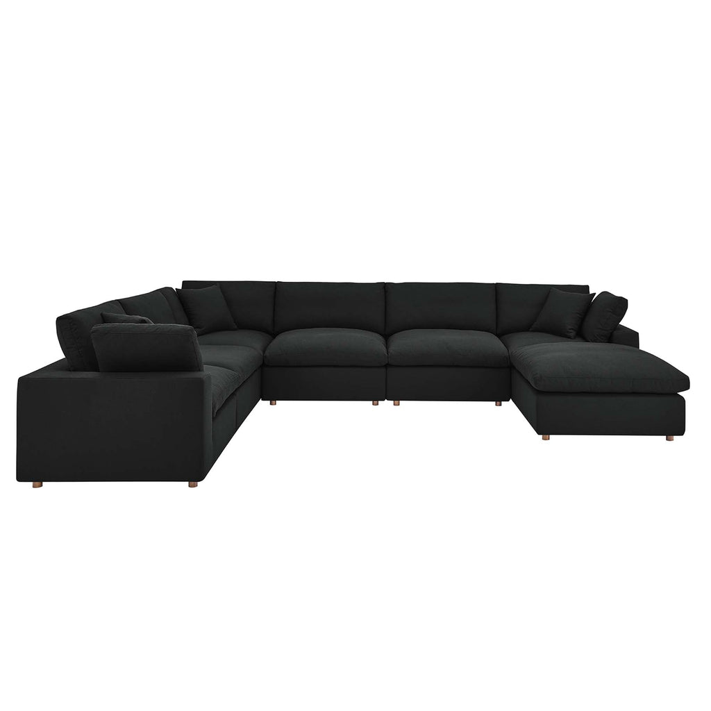 modular 7-Piece Down Filled Overstuffed Sectional Sofa