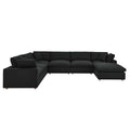 modular 7-Piece Down Filled Overstuffed Sectional Sofa