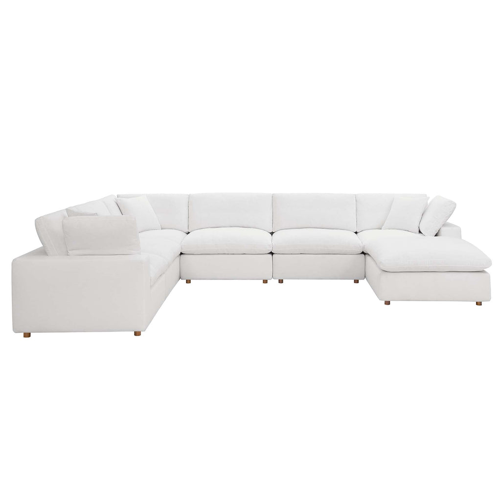 modular 7-Piece Down Filled Overstuffed Sectional Sofa