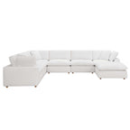 modular 7-Piece Down Filled Overstuffed Sectional Sofa