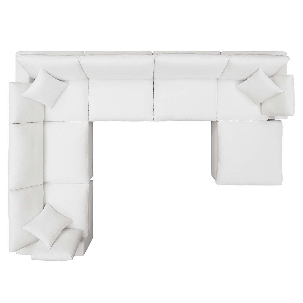 modular 7-Piece Down Filled Overstuffed Sectional Sofa