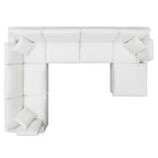 modular 7-Piece Down Filled Overstuffed Sectional Sofa