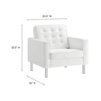 Loft Tufted Vegan Leather Armchair