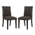 Duchess Fabric Dining Chair Set of 2 - EEI-3474-BRN