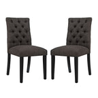 Duchess Fabric Dining Chair Set of 2 - EEI-3474-BRN